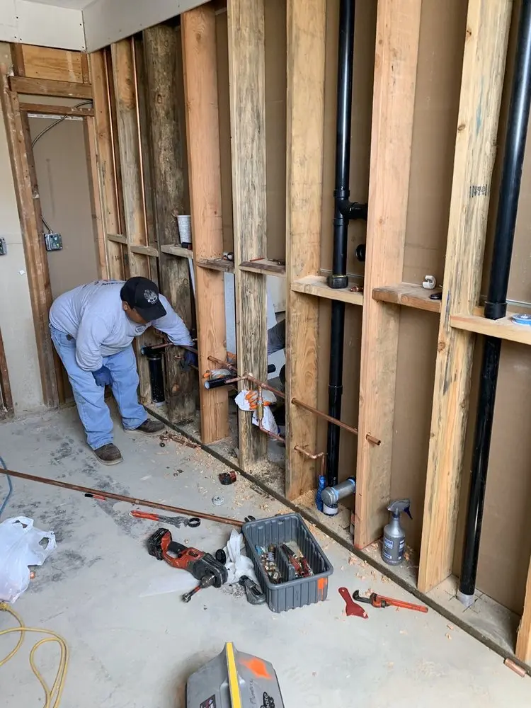 Commercial rough-in plumbing for Gas Line Repair in Glennville
